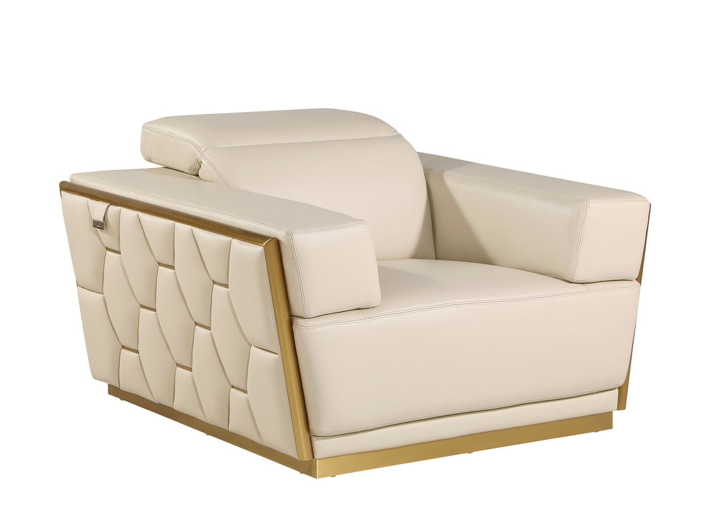 1111 - Leather Chair - Beige