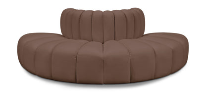 Arc - Faux Leather 4 Piece Modular Sofa