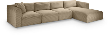Shaggy - Fabric 4 Piece Modular Sectional