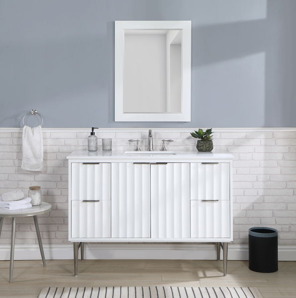Modernist - Bathroom Vanity With Chrome Legs