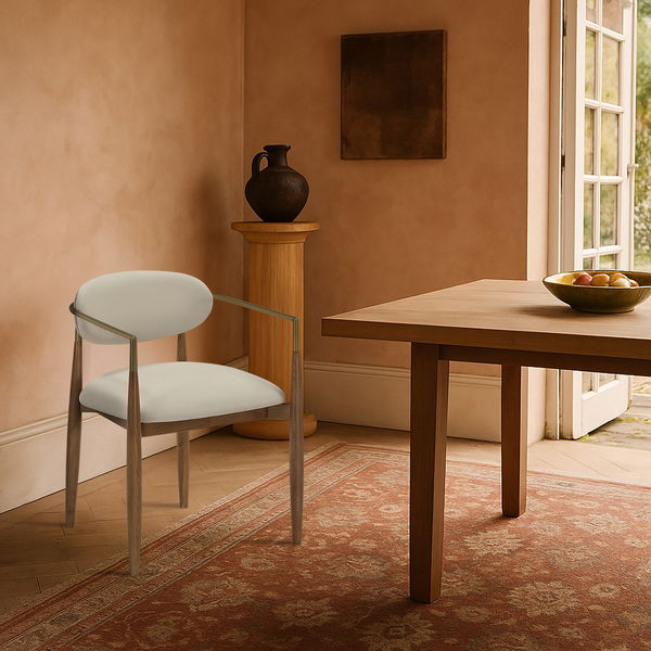 Riccio - Dining Arm Chair (Set of 2) - Walnut Frame