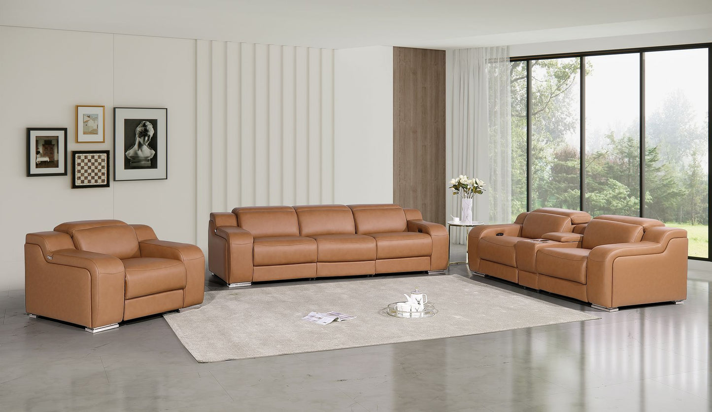 1116 - 7-Piece Modular Power Reclining Sofa, Loveseat & Chair Set In With 5 Power Recliners & Power Headrests
