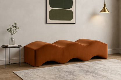 Wave - Velvet Bench