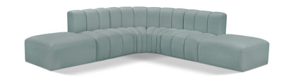 Arc - Faux Leather 6 Piece Corner Modular Sofa