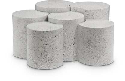 Dimple - 20" 6 Piece Modular Coffee Table - Terazzo Finish