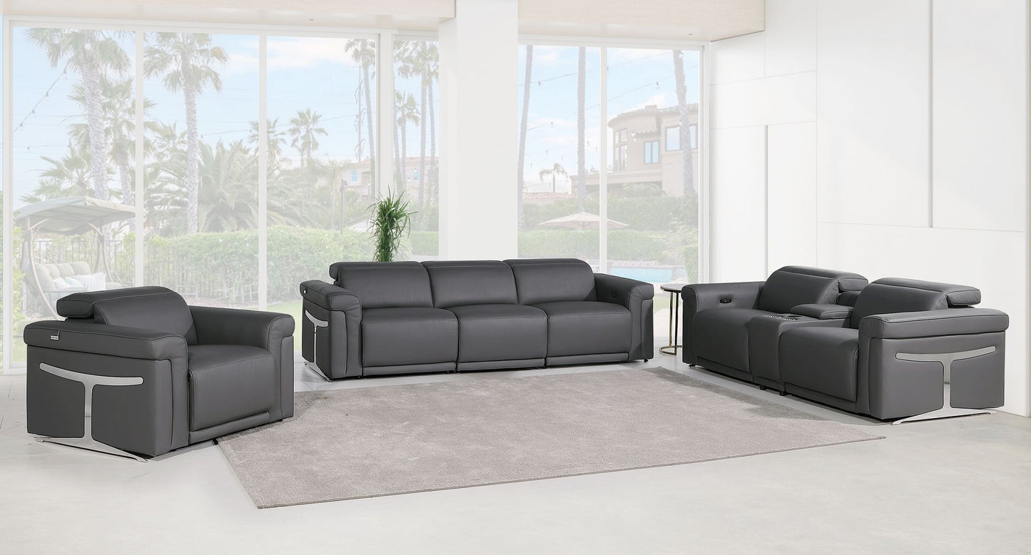 1126 - 7-Piece Modular Power Reclining Sofa, Loveseat & Chair Set In With 6 Power Recliners & Power Headrests