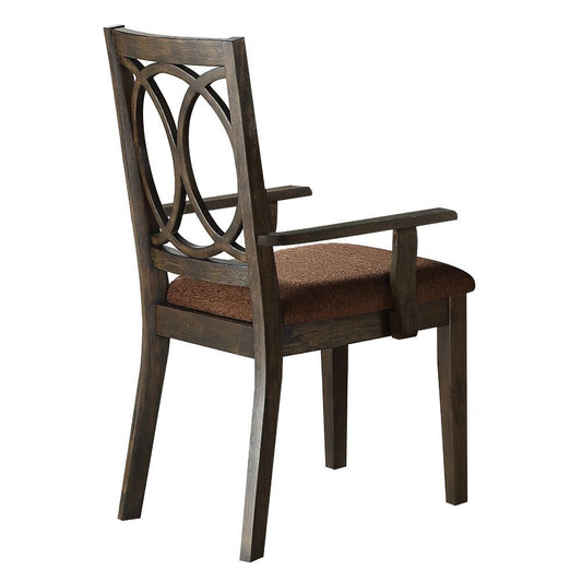 Jameson - Arm Chair (Set of 2) - Brown Fabric & Espresso
