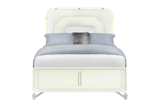 Lyra - Queen Bed With LED - Beige