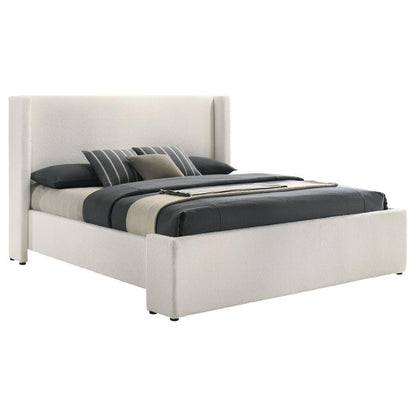 Alamosa - Boucle Upholstered Wingback Bed