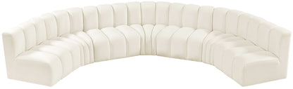 Arc - Velvet 7 Piece U-Shaped Modular Sofa