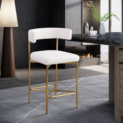 Rivage - Durable Stool With Gold Frame (Set of 2)