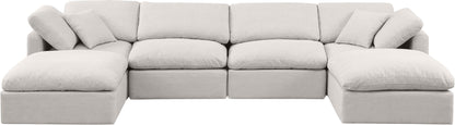 Indulge - Linen 6 Piece Modular Double Chaise Sectional