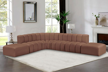 Arc - Faux Leather 7 Piece Corner Modular Sofa