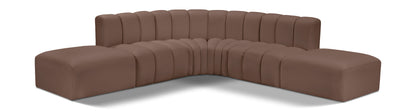 Arc - Faux Leather 6 Piece Corner Modular Sofa