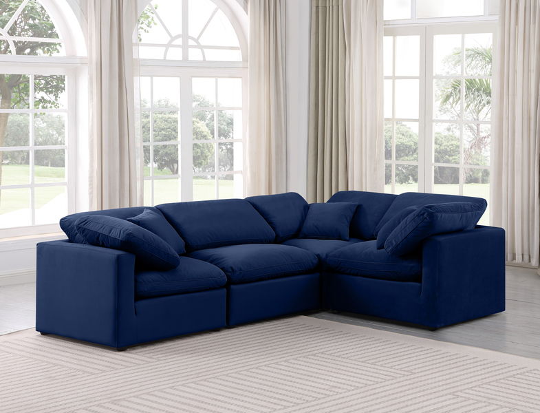 Indulge - Velvet 4 Piece Modular Corner Sectional