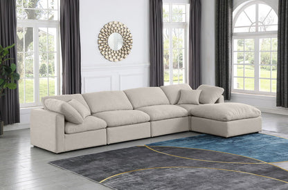 Indulge - Linen 5 Piece Modular Sectional With Chaise