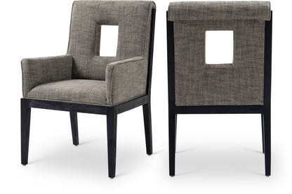 Gwendolyn - Dining Arm Chair With Black Frame