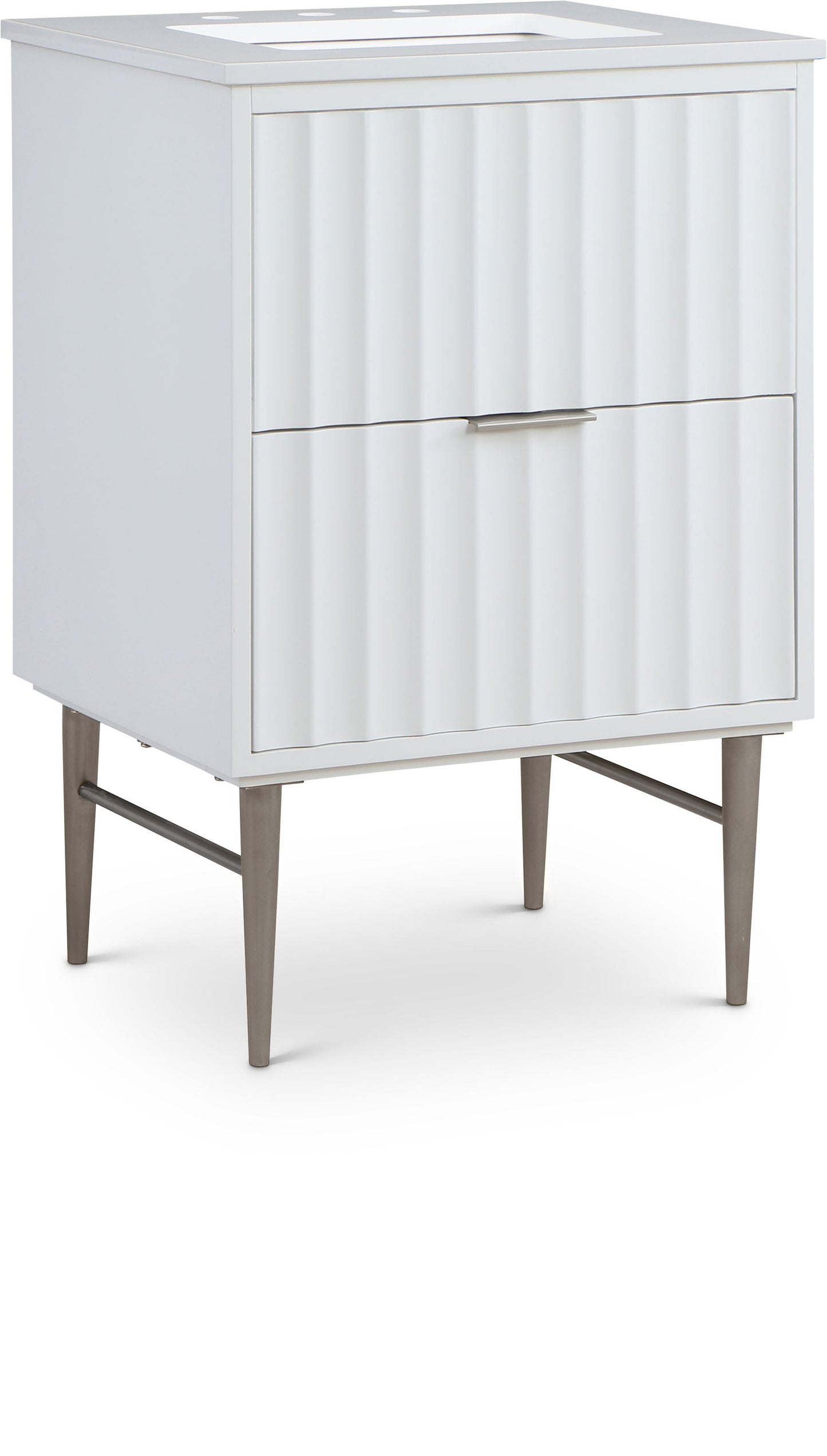 Modernist - Bathroom Vanity With Chrome Legs