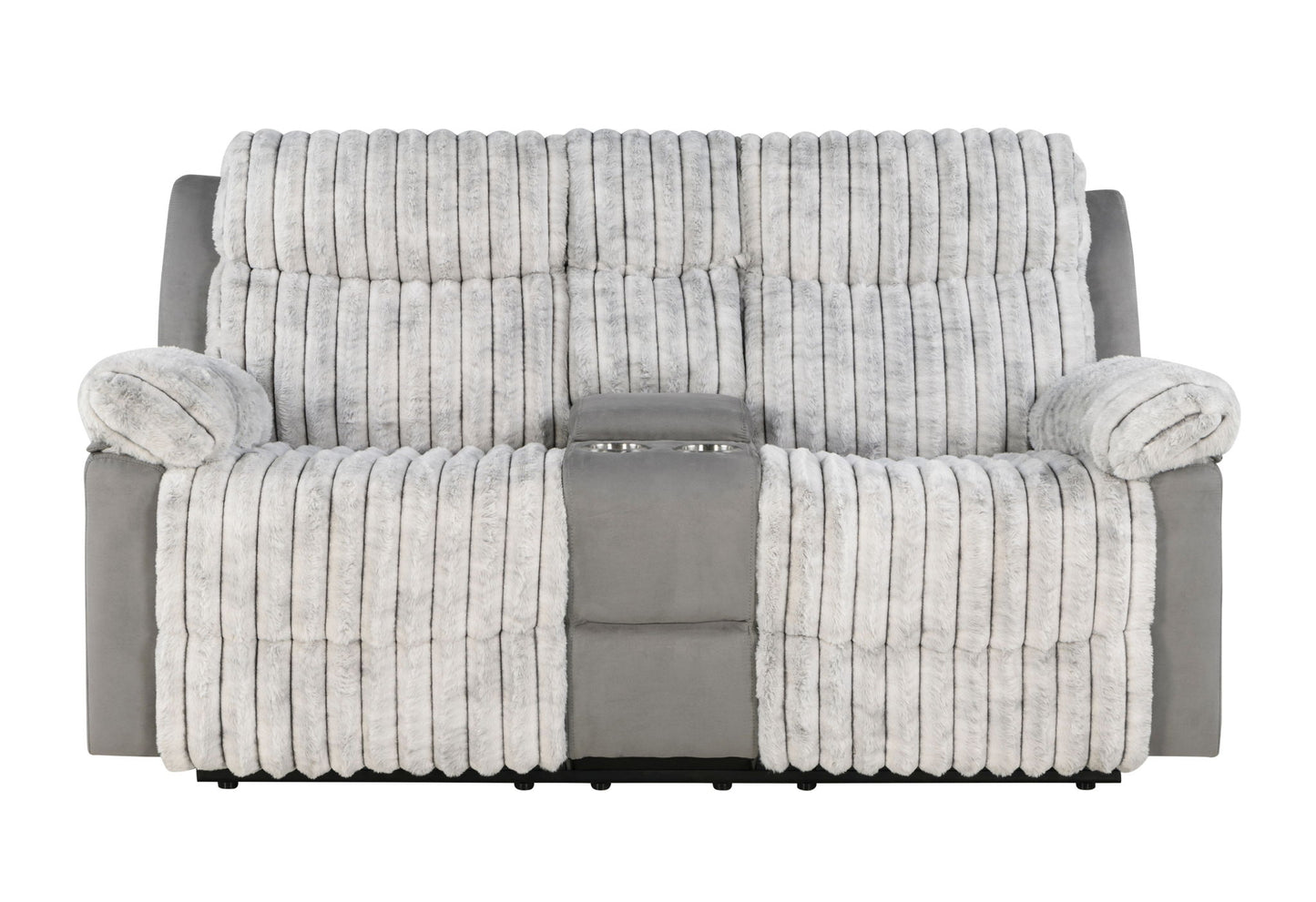 U6028 - Console Reclining Loveseat - Grey
