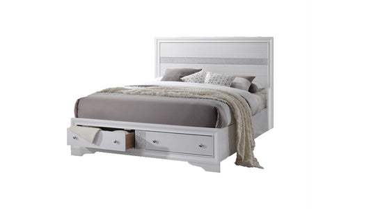 Matrix White - Queen Bed