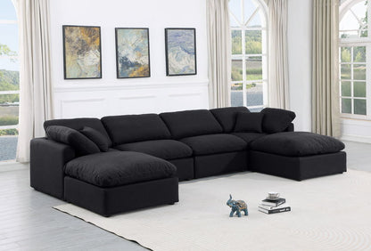 Indulge - Linen 6 Piece Modular Double Chaise Sectional
