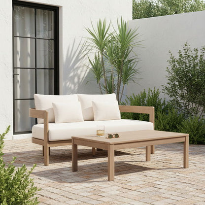 Newport - Water Resistant Fabric 65" Upholstered Outdoor Patio Loveseat