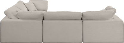 Comfy - 4 Piece Linen Fabric Modular Sectional