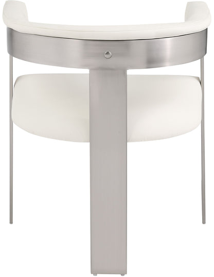 Romeo - Faux Leather Dining Chair With Silver Base (Set of 2)