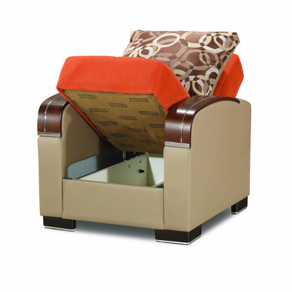 Ottomanson Mobimax - Upholstered Convertible Armchair With Storage