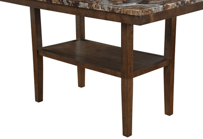 D4355 - 5 Piece Dining Room Set (Bar Table With 4 Bar Stools) - Dark Brown