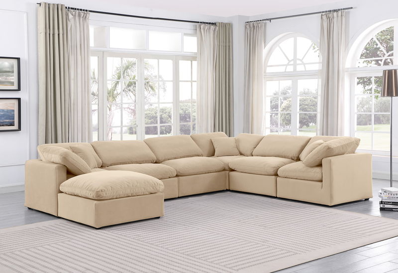 Indulge - Velvet 7 Piece Modular Sectional