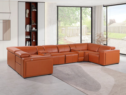 1224 - 8-Piece U-Shaped Sectional Sofa In With 2 Power Recliners & Power Headrests