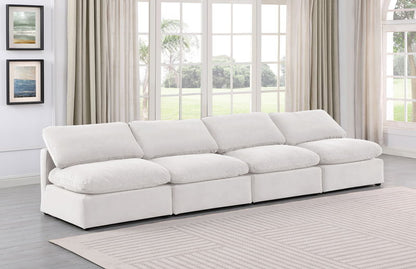 Indulge - Velvet 4 Seat Modular Armless Sofa