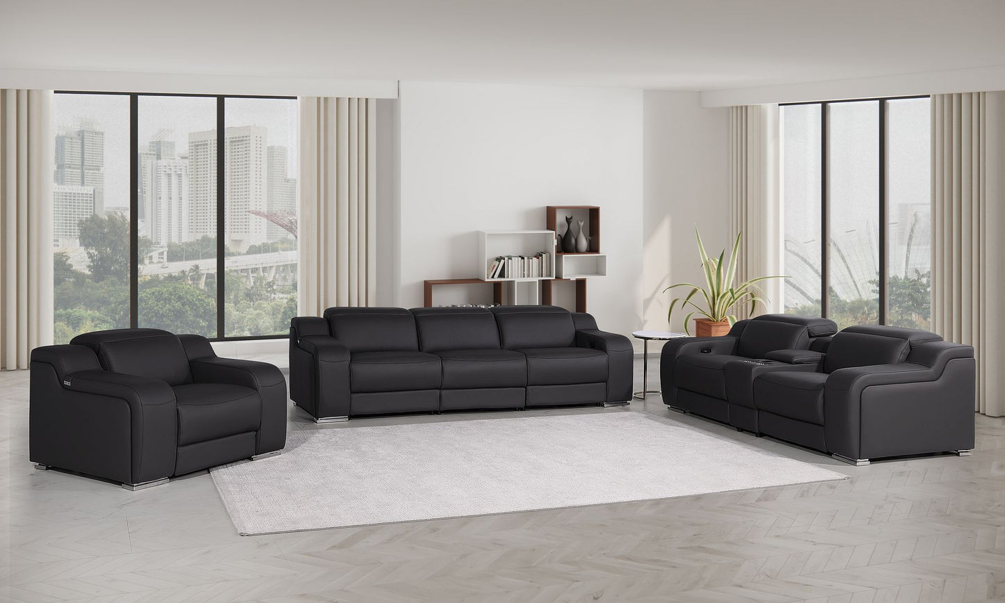 1116 - 7-Piece Modular Power Reclining Sofa, Loveseat & Chair Set In With 6 Power Recliners & Power Headrests