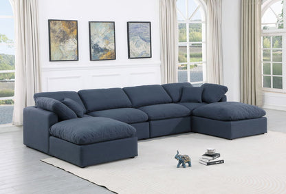 Indulge - Linen 6 Piece Modular Double Chaise Sectional