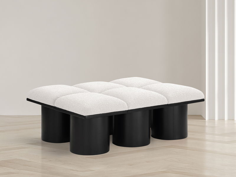 Pavilion - 6 Piece Modular Bench With Black Base