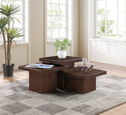 Spencer - Oak Veneer 3 Piece Coffee Tabl