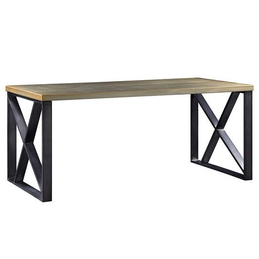 Jennavieve - Executive Writing Desk - Gold Aluminum